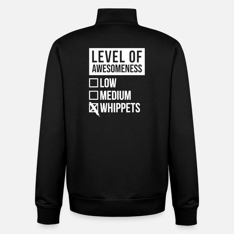 Whippet - Sweat zippé unisexe en coton bio Stanley/Stella - noir