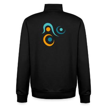 Yoga design_10 - Unisex Organic Zip Sweatshirt by Stanley/Stella - black - Back - AI Model Male 185 light (185cm)