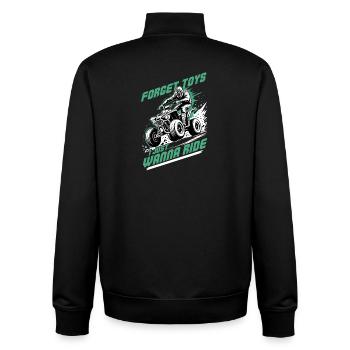 Quad ATV Garçons Hommes Quad Wheeler - Sweat zippé unisexe en coton bio Stanley/Stella - noir - Dos - AI Model Male 185 light (185cm)