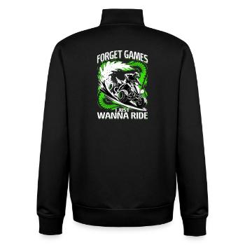 Quad ATV Garçons Hommes Quad Wheeler - Sweat zippé unisexe en coton bio Stanley/Stella - noir - Dos - AI Model Male 185 light (185cm)