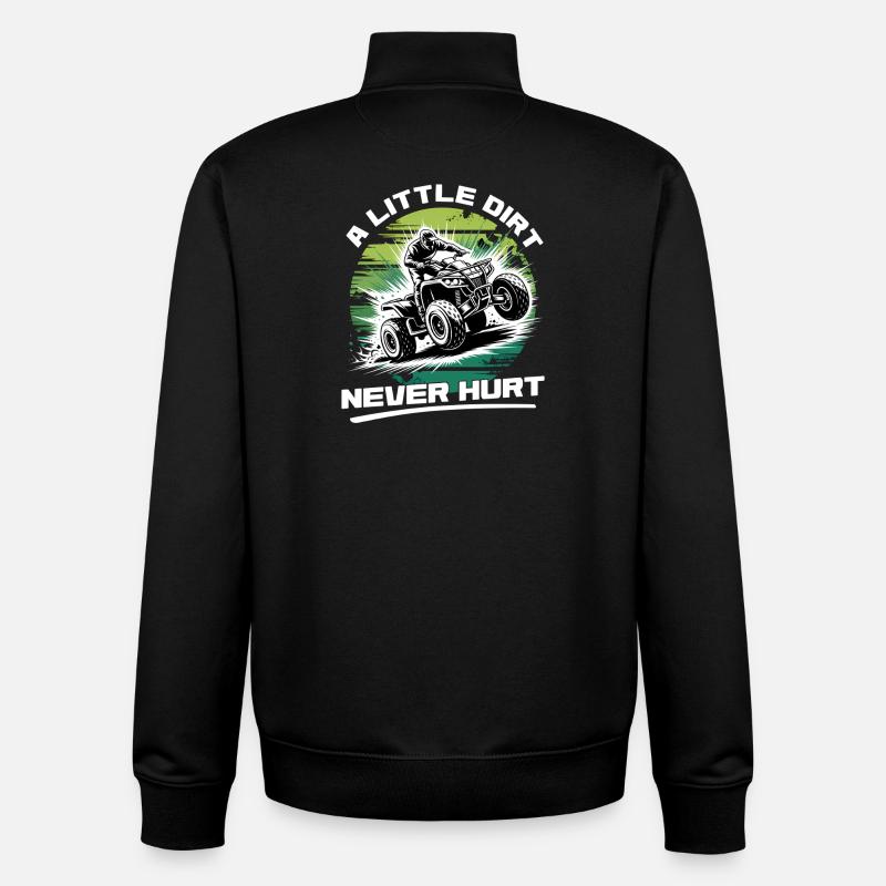 Quad ATV Garçons Hommes Quad Wheeler - Sweat zippé unisexe en coton bio Stanley/Stella - noir