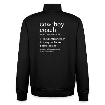 Cowboy Coach Definition Lustiges Western-Rodeo-Geschenk - Unisex Organic Zip Sweatshirt von Stanley/Stella - Schwarz - Hinten - AI Model Male 185 light (185cm)