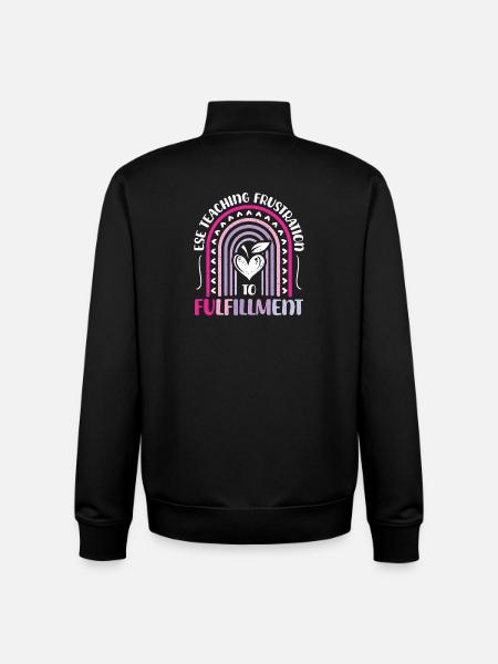Cadeaux pour les enseignants ESE - Sweat zippé unisexe en coton bio Stanley/Stella - noir