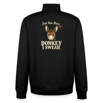 Esel-liebhaber Esel Lustiger Esel Bauernhoftier - Unisex Organic Zip Sweatshirt von Stanley/Stella - Schwarz - Hinten - AI Model Male 185 light (185cm)