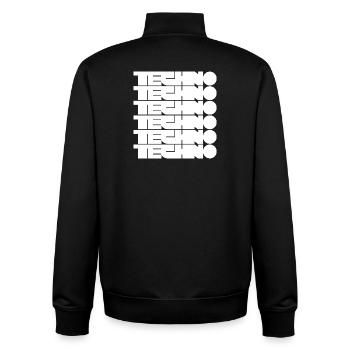 Techno Music Bold Abstract Geometry Logo - Unisex Organic Zip Sweatshirt von Stanley/Stella - Schwarz - Hinten - AI Model Male 185 light (185cm)
