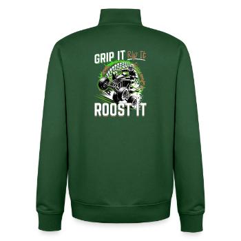 Quad ATV Boy Men Four Wheeler - Unisex Organic Zip Sweatshirt von Stanley/Stella - Flaschengrün - Hinten - AI Model Male 185 dark (185cm)