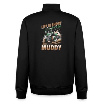 Quad ATV Garçons Hommes Quad Wheeler - Sweat zippé unisexe en coton bio Stanley/Stella - noir - Dos - AI Model Male 185 light (185cm)