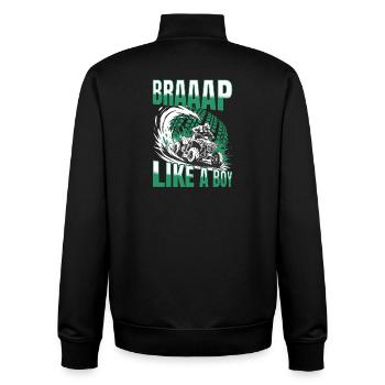 Quad ATV Boy Men Four Wheeler - Unisex Organic Zip Sweatshirt von Stanley/Stella - Schwarz - Hinten - AI Model Male 185 light (185cm)