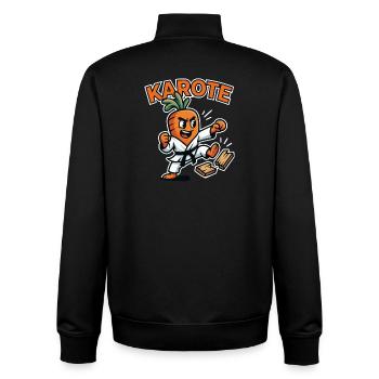 Les enfants de karaté, t-shirt drôle de carotte de karaté - Sweat zippé unisexe en coton bio Stanley/Stella - noir - Dos - AI Model Male 185 light (185cm)