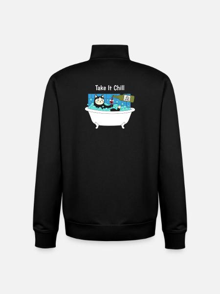 Take It Chill Katzbad - Unisex Organic Zip Sweatshirt by Stanley/Stella - black