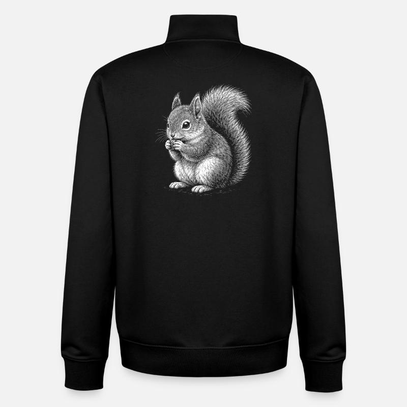 Eichhörnchen - Unisex Organic Zip Sweatshirt von Stanley/Stella - Schwarz