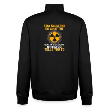 X-ray technician - Unisex Organic Zip Sweatshirt by Stanley/Stella - black - Back - AI Model Male 185 light (185cm)