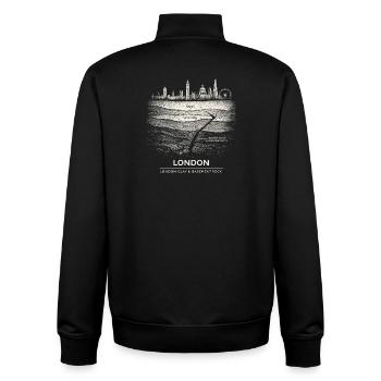 London Geology City - Unisex Organic Zip Sweatshirt by Stanley/Stella - black - Back - AI Model Male 185 light (185cm)