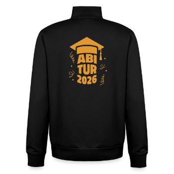Abitur 2026 - Abi - Gymnasium - Hochschulreife - Unisex Organic Zip Sweatshirt by Stanley/Stella - black - Back - AI Model Male 185 light (185cm)