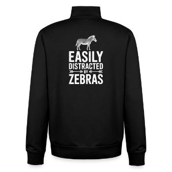 Zebra Sprüche Zebras Lustiges Zebra Geschenk - Unisex Organic Zip Sweatshirt von Stanley/Stella - Schwarz - Hinten - AI Model Male 185 light (185cm)