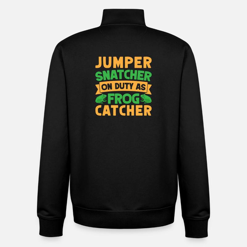 Frog Catcher Jumper Snatcher Frog - Unisex Organic Zip Sweatshirt von Stanley/Stella - Schwarz