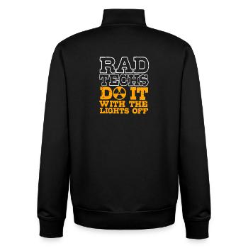 MRT Radiologe Radiologie Rad Tech Röntgen - Unisex Organic Zip Sweatshirt von Stanley/Stella - Schwarz - Hinten - AI Model Male 185 light (185cm)