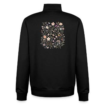Wildflowers Flowers Flowers Natural Botanical Garden - Unisex Organic Zip Sweatshirt by Stanley/Stella - black - Back - AI Model Male 185 light (185cm)