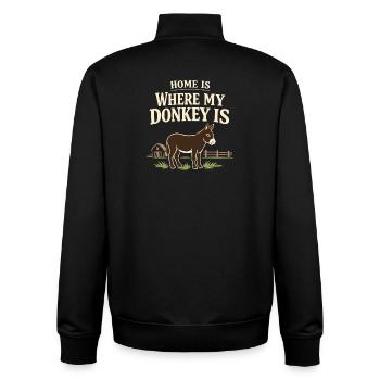 Esel-liebhaber Esel Lustiger Esel Bauernhoftier - Unisex Organic Zip Sweatshirt von Stanley/Stella - Schwarz - Hinten - AI Model Male 185 light (185cm)