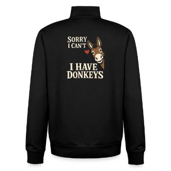 Esel-liebhaber Esel Lustiger Esel Bauernhoftier - Unisex Organic Zip Sweatshirt von Stanley/Stella - Schwarz - Hinten - AI Model Male 185 light (185cm)