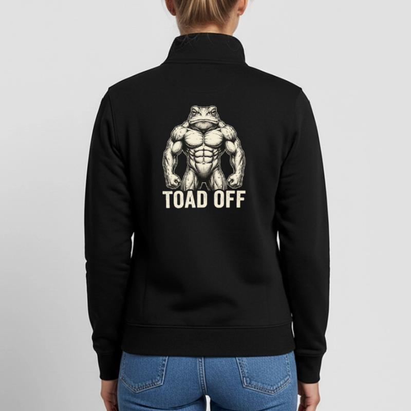 Toad Off Internet Meme Frog Unisex Organic Zip Sweatshirt by Stanley/Stella