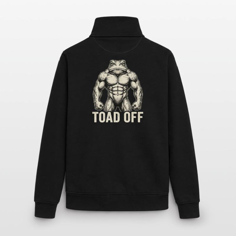 Toad Off Internet Meme Frog Unisex Organic Zip Sweatshirt by Stanley/Stella