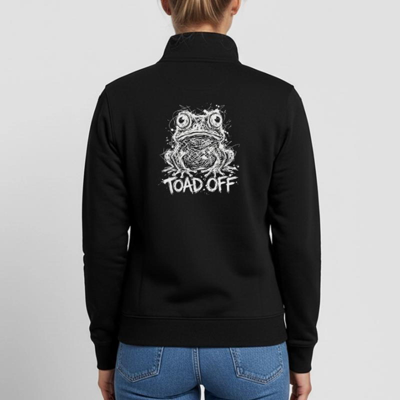 Toad Off Internet Meme Frog Unisex Organic Zip Sweatshirt by Stanley/Stella