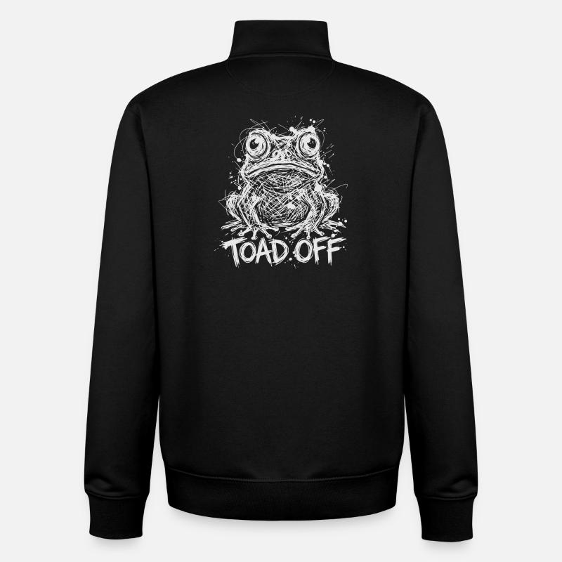 Toad Off Internet Meme Frog - Unisex Organic Zip Sweatshirt von Stanley/Stella - Schwarz