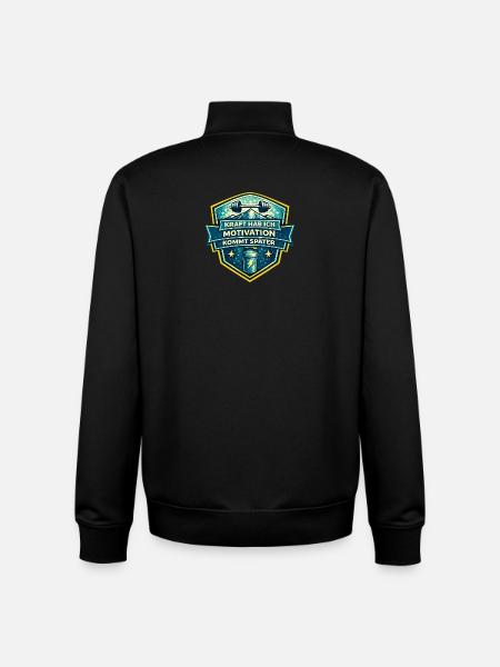 Kraft Motivation Kommt Später - Unisex Organic Zip Sweatshirt von Stanley/Stella - Schwarz