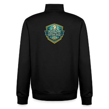Schachheld Badge: Kluger Plan Sieger - Unisex Organic Zip Sweatshirt von Stanley/Stella - Schwarz - Hinten - AI Model Male 185 light (185cm)