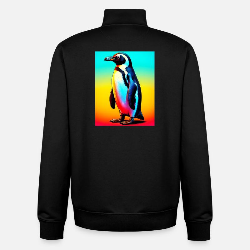 pingouin - Sweat zippé unisexe en coton bio Stanley/Stella - noir
