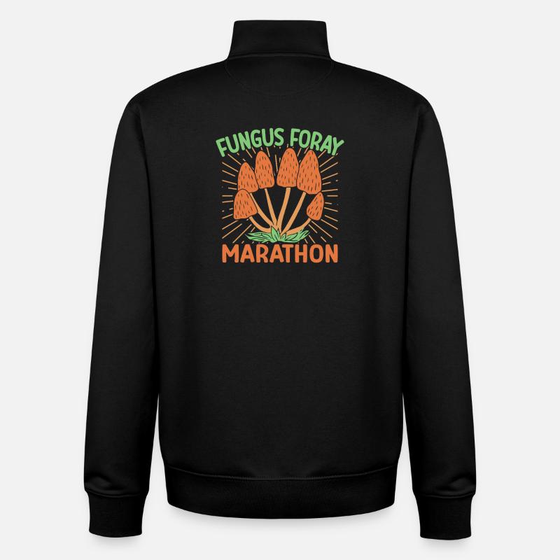 Marathon de champignons chasseur de champignons - Sweat zippé unisexe en coton bio Stanley/Stella - noir