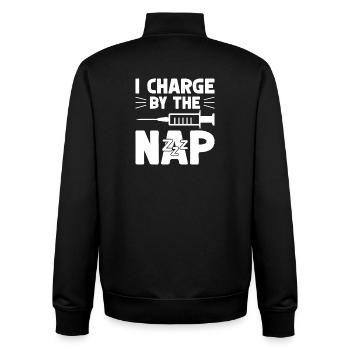 Anesthesiologist Charge The Nap Anesthesia - Unisex Organic Zip Sweatshirt by Stanley/Stella - black - Back - AI Model Male 185 light (185cm)