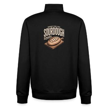 Local Sourdough Dealer - Unisex Organic Zip Sweatshirt by Stanley/Stella - black - Back - AI Model Male 185 light (185cm)