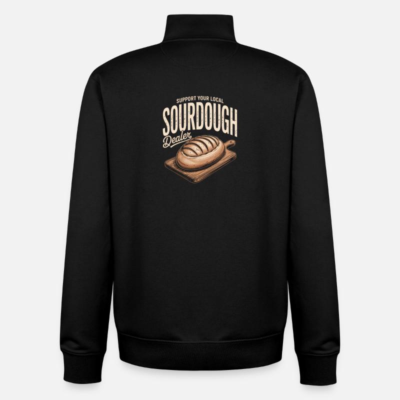 Lokaler Sauerteighändler - Unisex Organic Zip Sweatshirt von Stanley/Stella - Schwarz