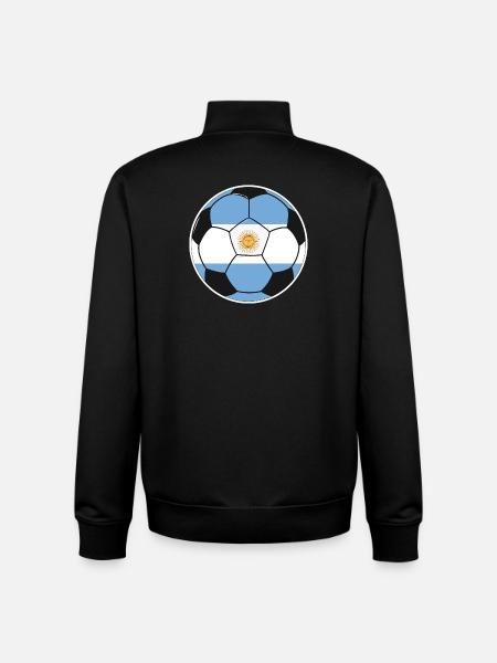 Fußball – Team Argentinien - Unisex Organic Zip Sweatshirt von Stanley/Stella - Schwarz