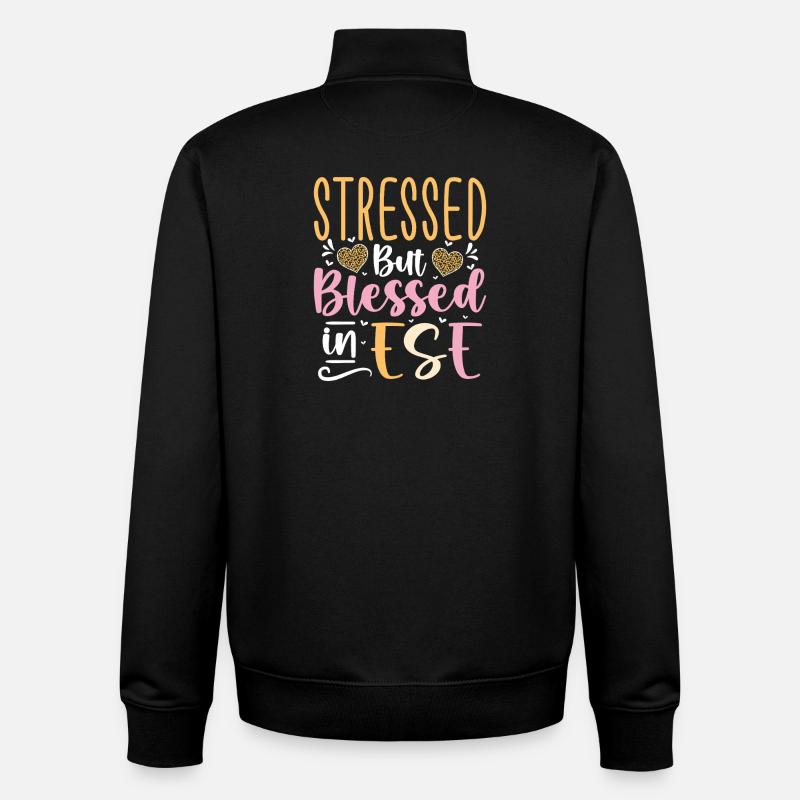 Geschenke für ESE-Lehrer - Unisex Organic Zip Sweatshirt von Stanley/Stella - Schwarz