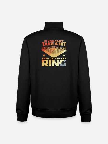 Boxer joke - Unisex Organic Zip Sweatshirt by Stanley/Stella - black