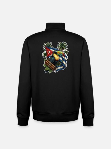 Kuba Tukan Zigarre - Unisex Organic Zip Sweatshirt von Stanley/Stella - Schwarz