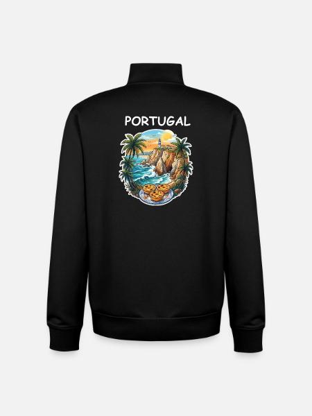 Portugal Cliffs - Unisex Organic Zip Sweatshirt by Stanley/Stella - black