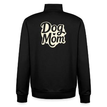 Dog Mom Heart Design – Dog Love - Unisex Organic Zip Sweatshirt by Stanley/Stella - black - Back - AI Model Male 185 light (185cm)