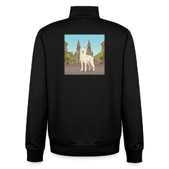 Can de Palleiro Peregrino - Unisex Organic Zip Sweatshirt von Stanley/Stella - Schwarz - Hinten - AI Model Male 185 light (185cm)