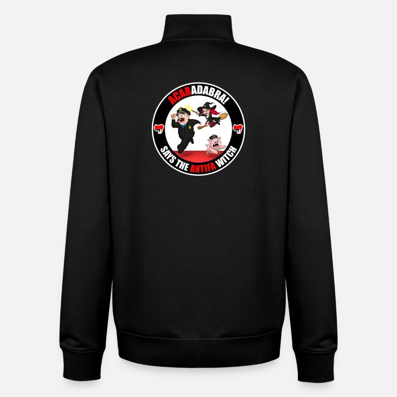 Die Antifa-Hexe – Polizei - Unisex Organic Zip Sweatshirt von Stanley/Stella - Schwarz