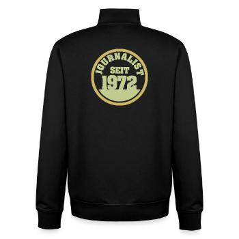 1972 - Sweat zippé unisexe en coton bio Stanley/Stella - noir - Dos - AI Model Male 185 light (185cm)