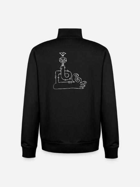 foot2 - Unisex Organic Zip Sweatshirt by Stanley/Stella - black