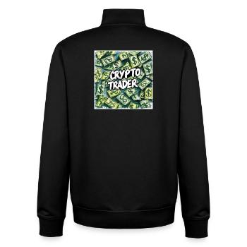 Pluie d’argent pour traders de cryptomonnaies - Sweat zippé unisexe en coton bio Stanley/Stella - noir - Dos - AI Model Male 185 light (185cm)