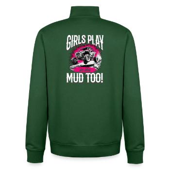 UTV Off Road Girl Woman 4 Wheeler Side by side - Unisex Organic Zip Sweatshirt von Stanley/Stella - Flaschengrün - Hinten - AI Model Male 185 dark (185cm)