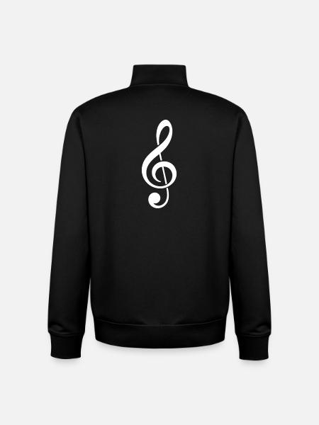 clef icon style music love - Unisex Organic Zip Sweatshirt by Stanley/Stella - black
