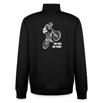 BMX Dirt Jump No Dig No Ride Fahrrad Sprung - Unisex Organic Zip Sweatshirt von Stanley/Stella - Schwarz - Hinten - AI Model Male 185 light (185cm)