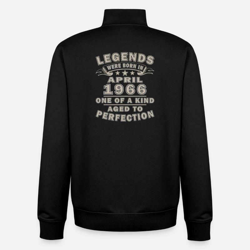 Avril 1966 - Sweat zippé unisexe en coton bio Stanley/Stella - noir